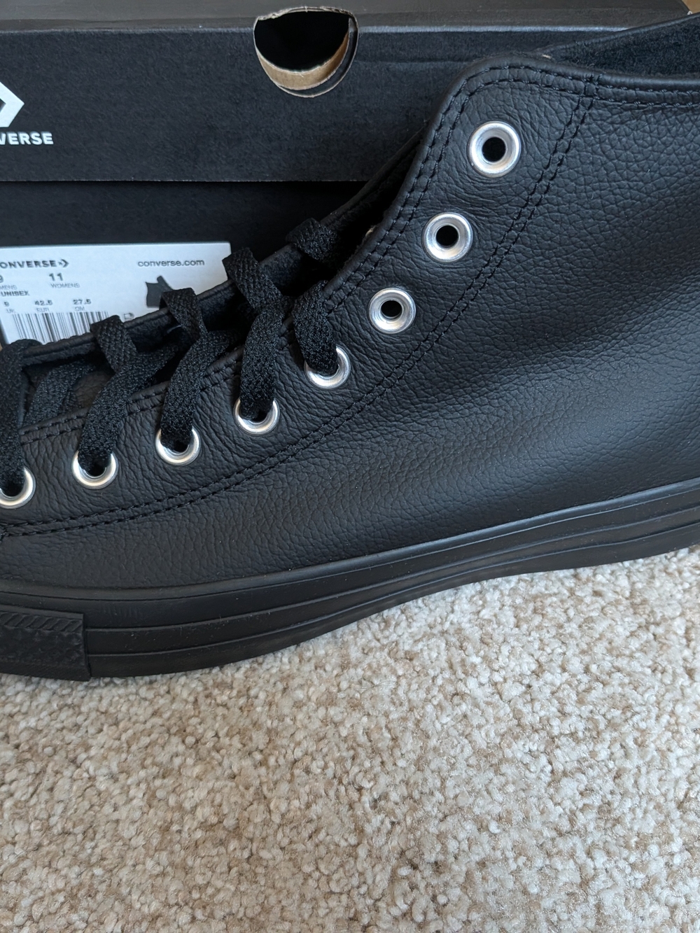Converse Black Leather High-Top Sneaker